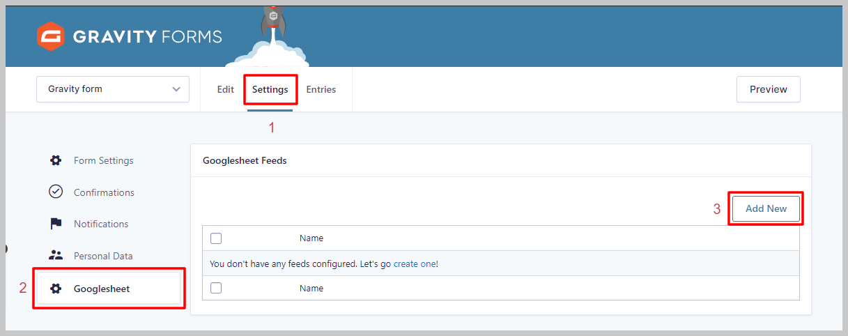 Configuration with Google Sheet Gravity Forms GSheetConnector Google Sheet Tab Configuration