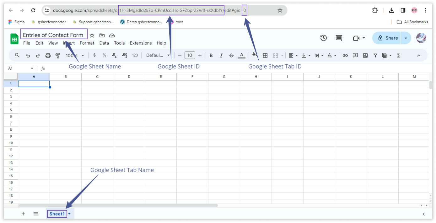 Google Sheet Details for Contact Form 1 How to Connect a Google Sheet with CF7 Forms?
