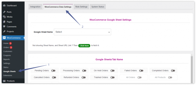 WooCommerce Data Setting Woo Gsheet How to Connect Google Sheets with WooCommerce