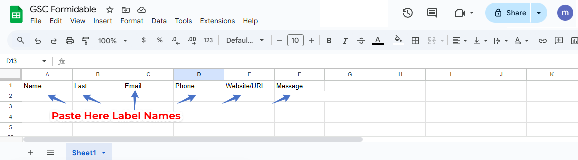 Action After Submit - Formidable Form Google Sheet Integration